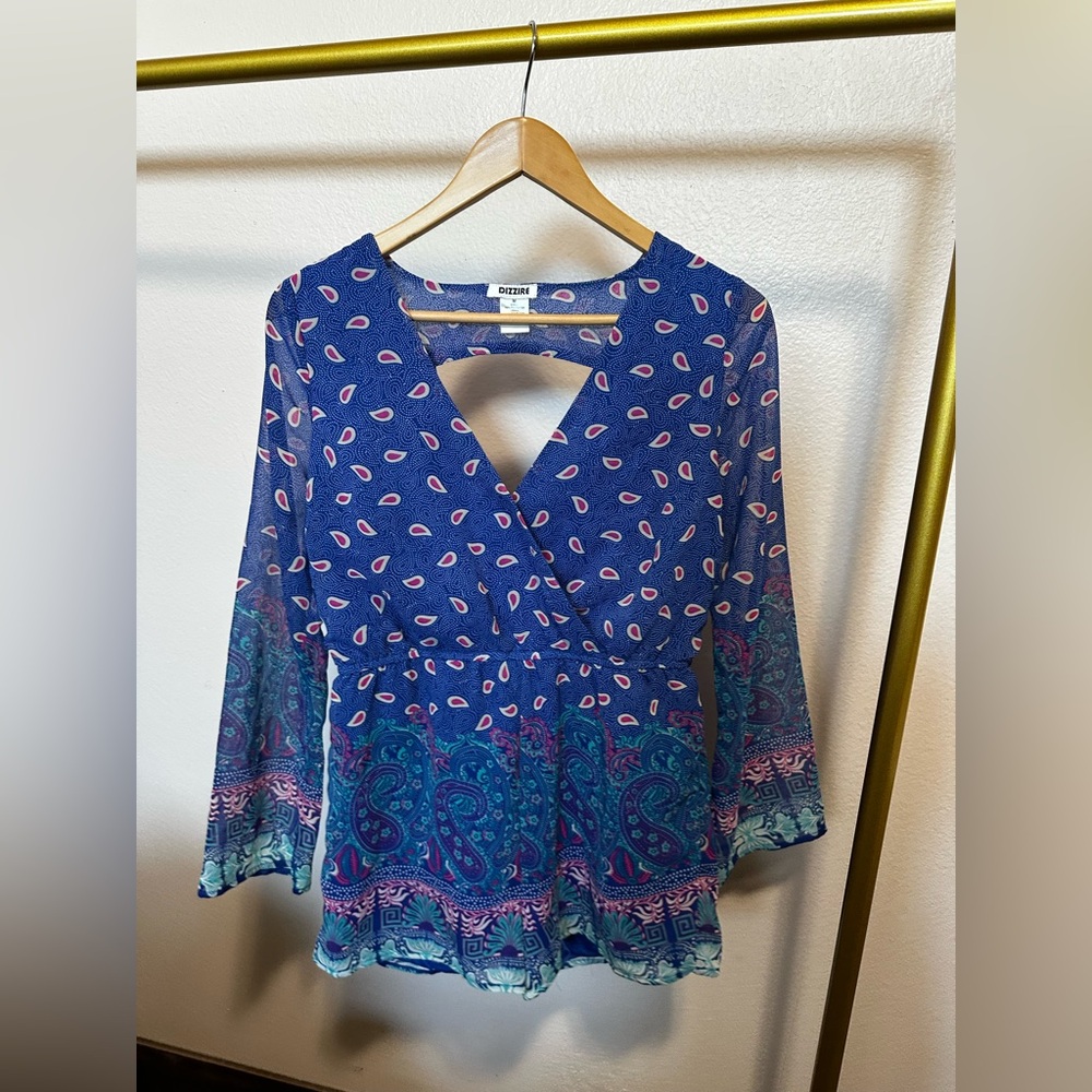 Blue Boho Paisley Women's Jumper